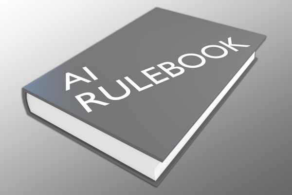 A book titled AI rulebook.